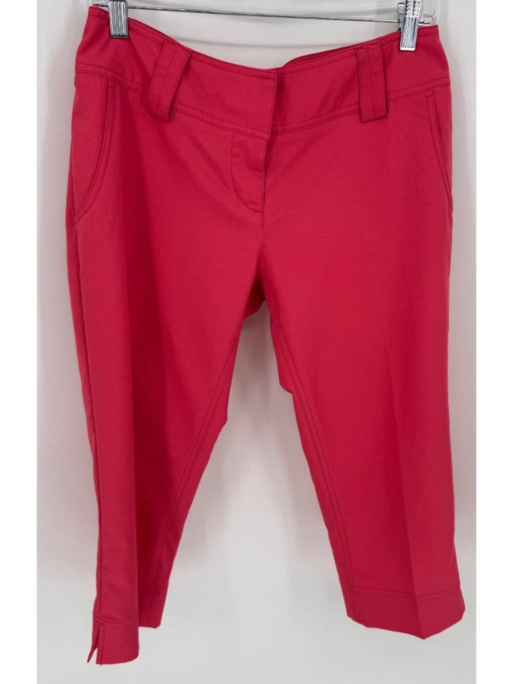 Adidas Womens Vintage Climacool Pink Lightweight Golf Capri Pants Size 4